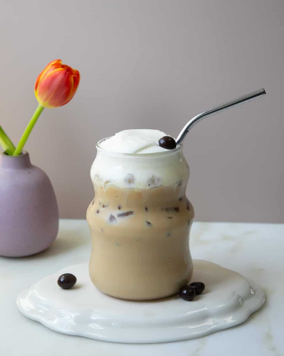 Iced latte at home.