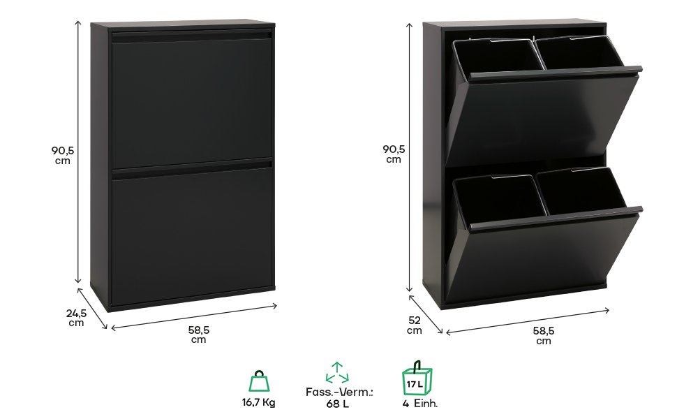 Arregui Basic CR606-B recycling container